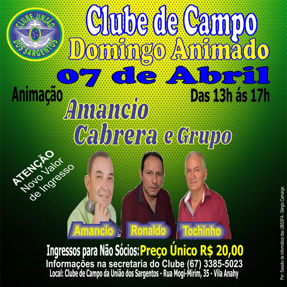 Domingo Animado no Clube de Campo 07/04/2024